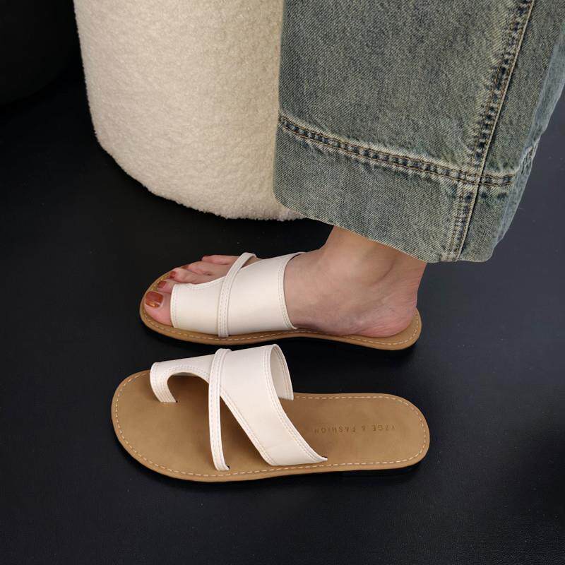 极速复古套趾拖鞋女夏季外穿2026新款配裙子小众平底软底沙滩凉拖