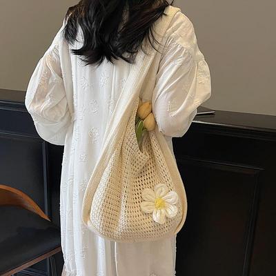 新品棉线编织包包女2025新