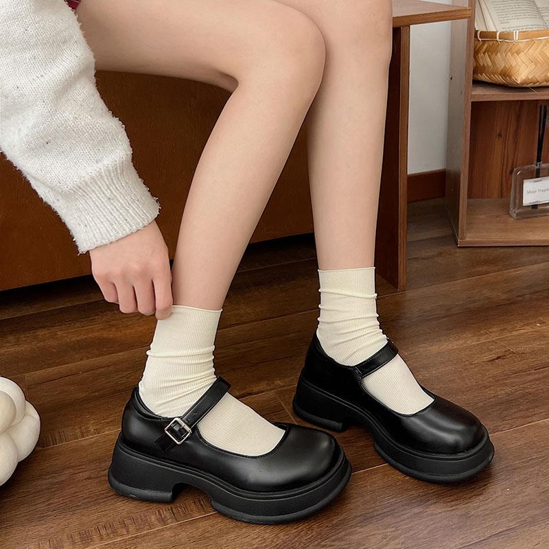 好货复古玛丽珍小皮鞋女2026秋季新款日系jk鞋子浅口圆头粗跟制服