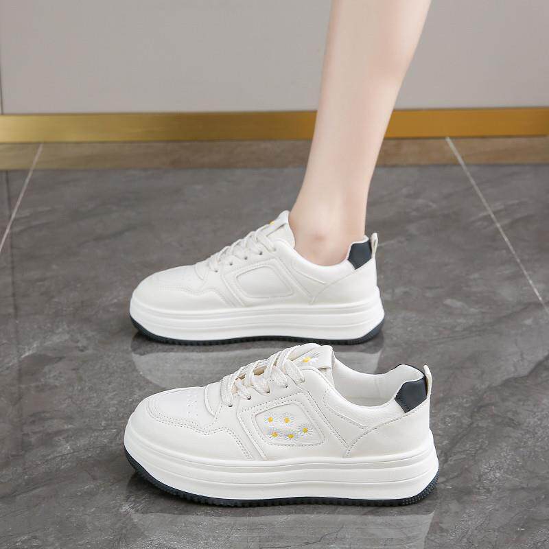 极速女鞋真皮小白鞋女款2026新款春季爆款厚底板鞋百搭轻便休闲运