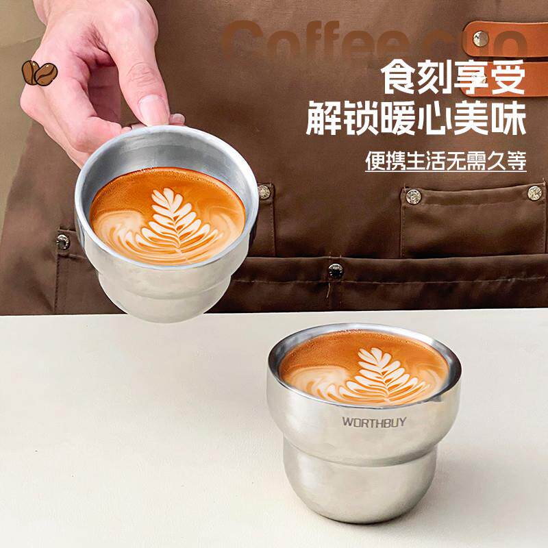 304不锈钢带盖子咖啡杯马克杯ins办公室高颜值牛奶杯家用喝水杯子