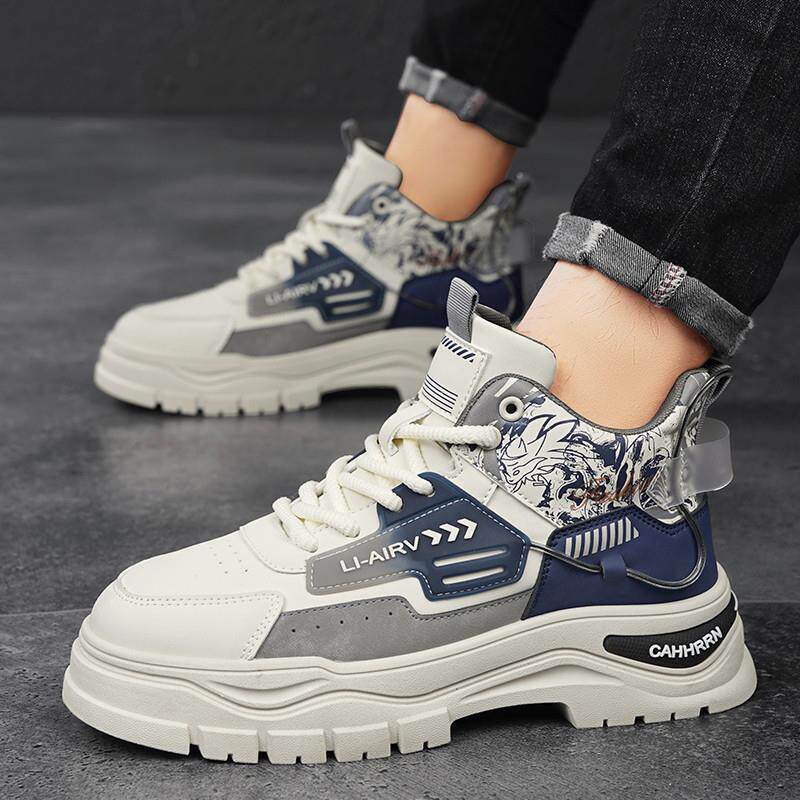 极速马丁靴男款2026秋季新款男鞋厚底增高运动防滑防水工装鞋机车