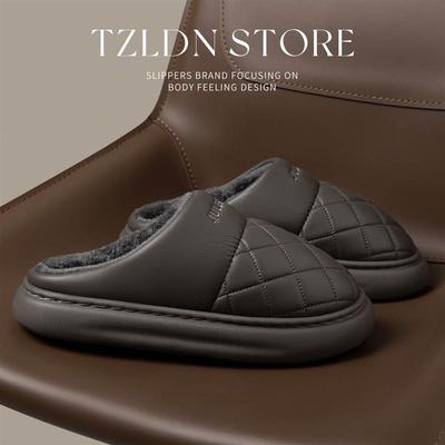 意大利皮棉拖鞋男士冬季20