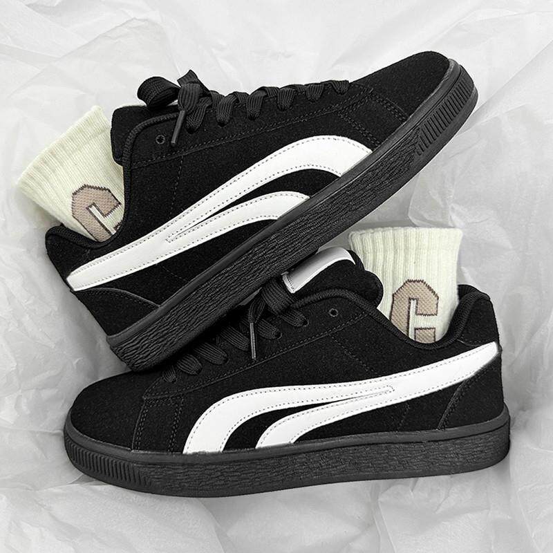 极速小众黑色滑板鞋男款2026秋季新款百搭ins潮流学生德训鞋子休