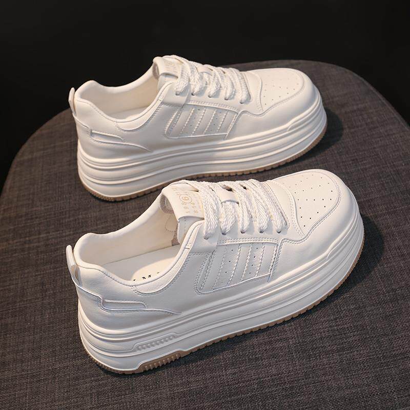 极速踩屎感34码真皮小白鞋女款2026新款秋季爆款百搭厚底显脚小板