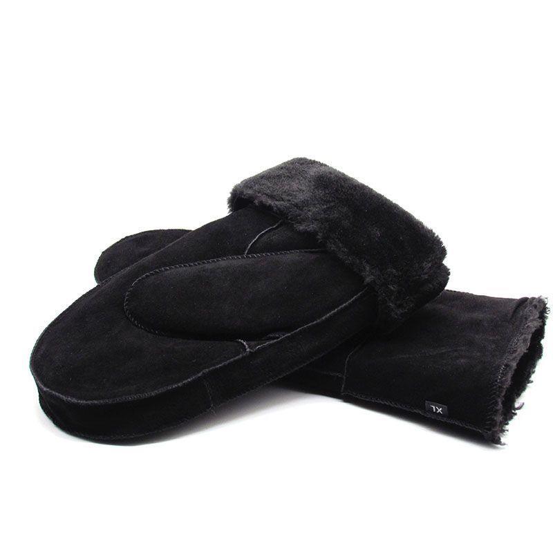 皮毛合体手套男冬猪皮棉手