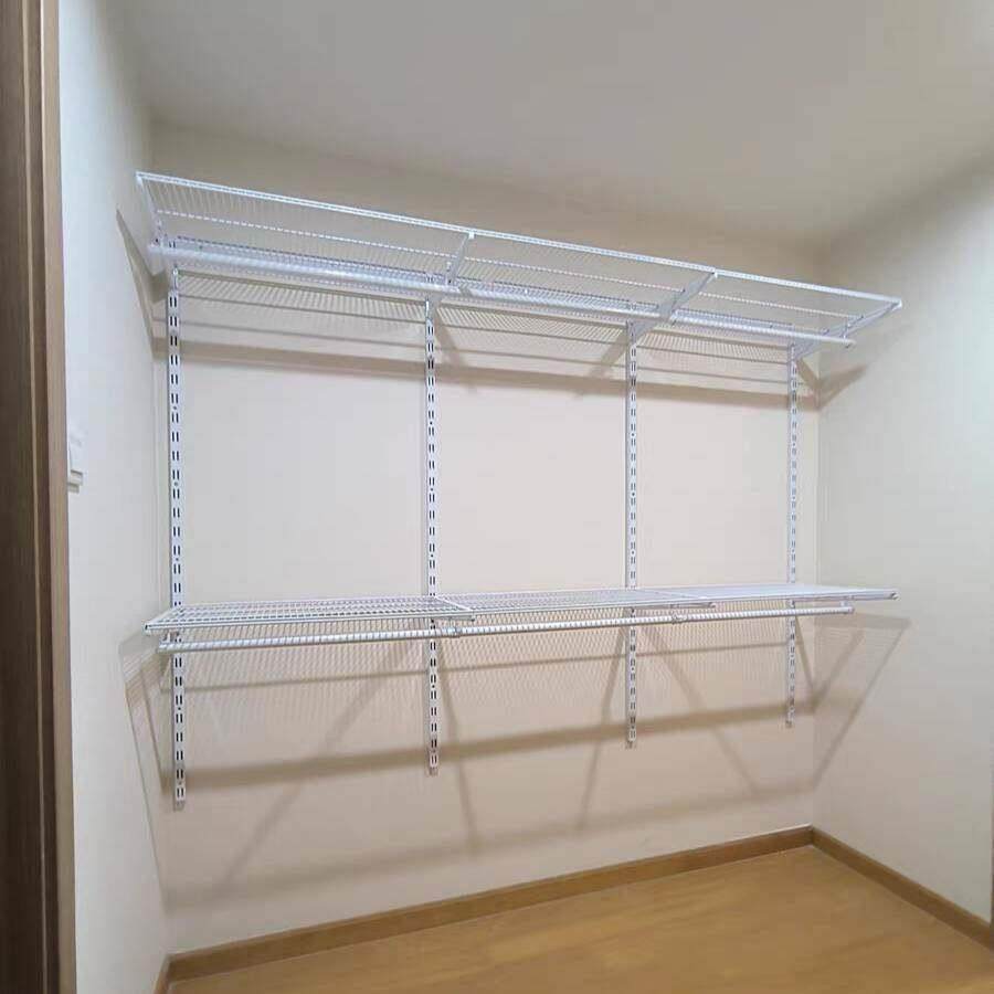 全尺寸步入式现代金属衣帽间框架砌墙衣柜钢架结构置物架组装定制