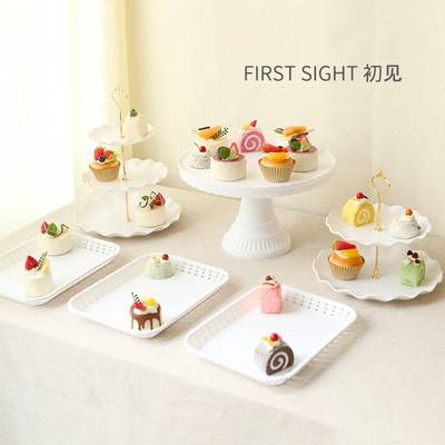甜品台展示架布置摆件生日蛋糕架托盘婚礼家用零食点心架子水果盘