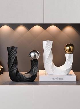 现代无障碍豪华高端酒柜装饰客厅电视柜餐具柜书柜个性化抽象艺术