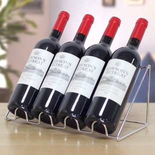 红酒架子斜放葡萄酒展示托架酒柜吧台酒瓶摆件轻奢铁艺置物架家用