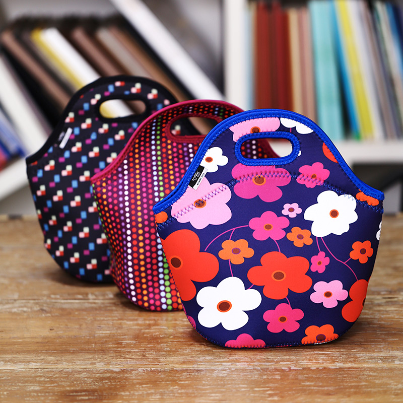 保温饭盒袋波点学生上班族通用保温加厚日式手提带饭袋大容量饭袋