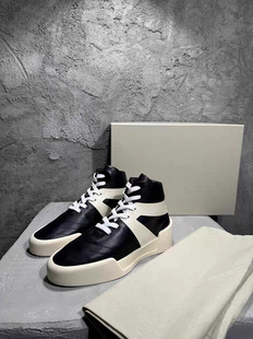 系带休闲运动男鞋 GOD新款 拼色真皮厚底高帮板鞋 8th第八季 FOG