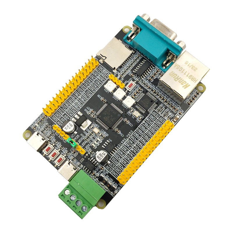 STM32F103RCT6网络开发板W5500以太网模块485/232/带TF卡座工控板