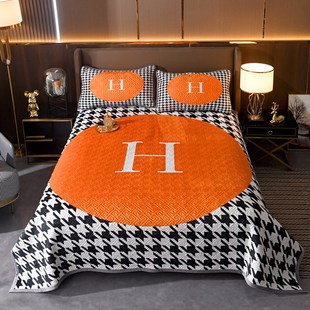 欧式 加绒防滑单品榻榻米 大版 宝宝绒床盖三件套可折叠机洗冬季