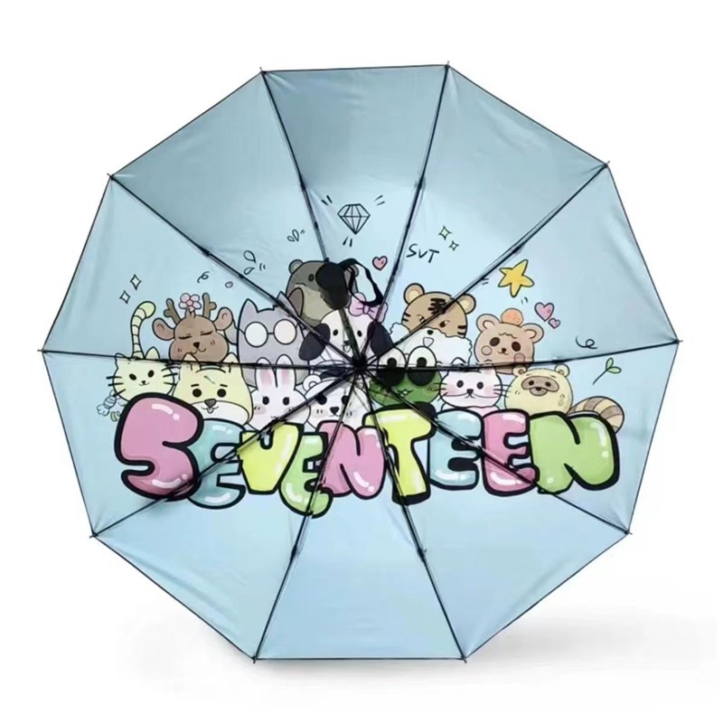 svt全自动伞高颜值黑胶晴雨两用雨伞折叠遮阳防晒抗UV遮阳伞