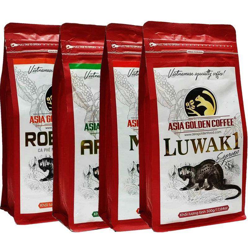 越南原装进口罗布斯塔阿拉比卡摩卡猫屎纯黑咖啡豆提神手冲现磨