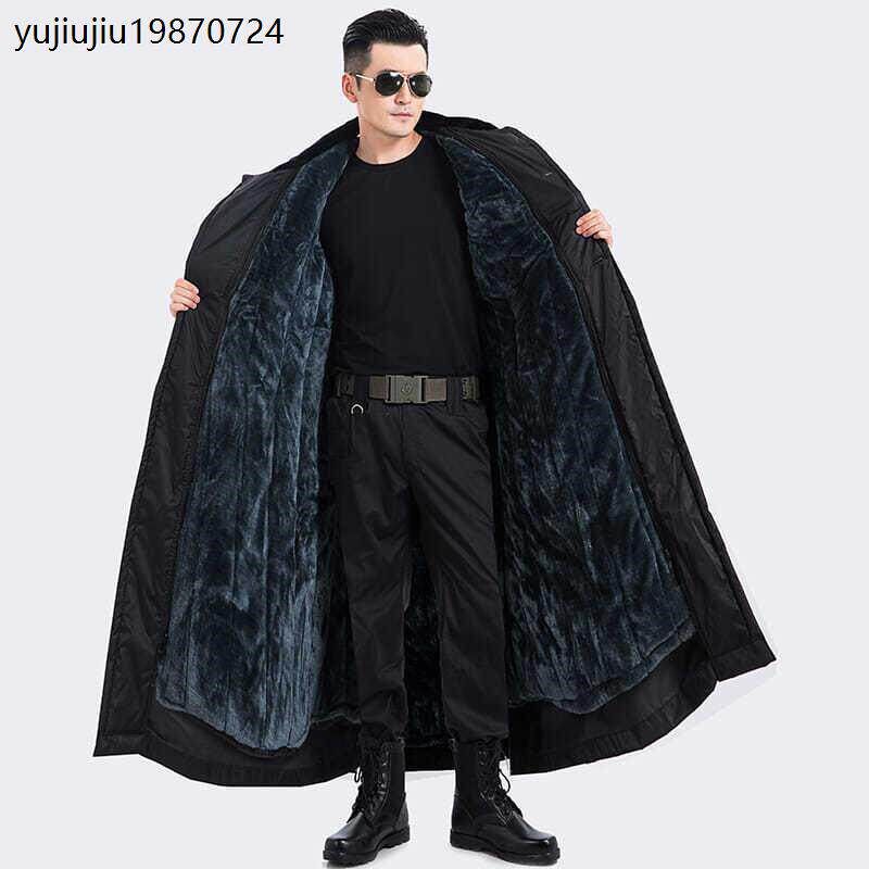 冬季超长冷d库军棉大衣男棉服加长加大防风防水加绒加厚长款可拆