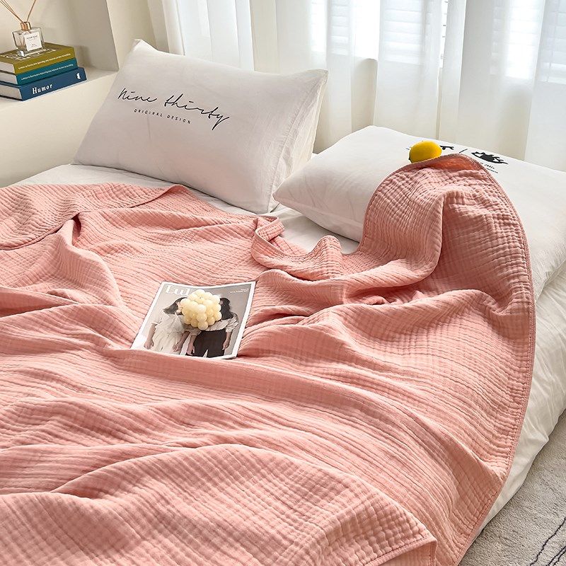 A类全棉泡泡纱布毛巾被儿v童婴儿午睡午休盖毯小被子纯色毯子,床上用品,休闲毯/毛毯/绒毯,淘宝优惠券,粉丝福利购,淘宝优惠卷