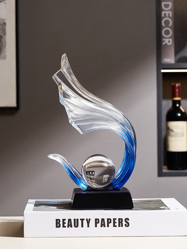 风生水起酒柜装饰品摆件轻奢高档家居电视机办公室柜子桌面工艺品