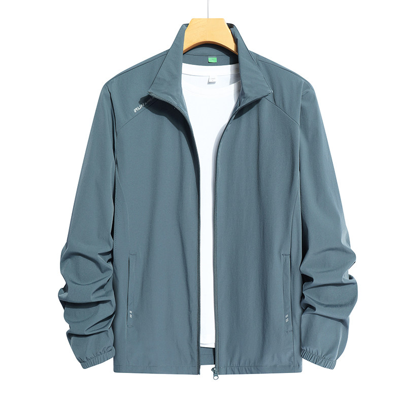 夏季冰丝防晒衣中年男士户外防晒服中老年薄款外套爸爸夹克风衣男