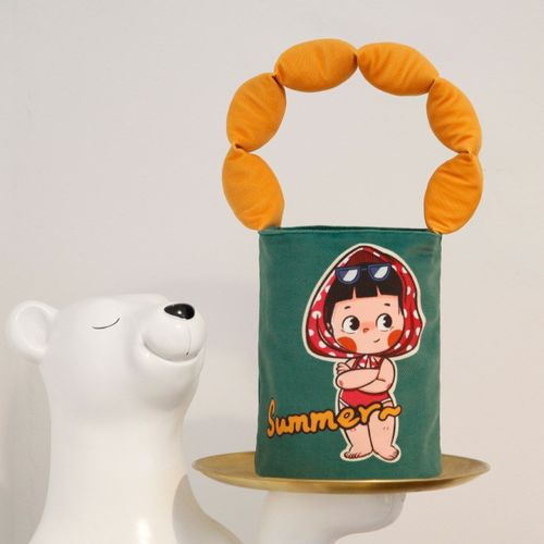 定制加大水桶帆布收纳包印刷图案logoJ女士通勤包加工定做厂家