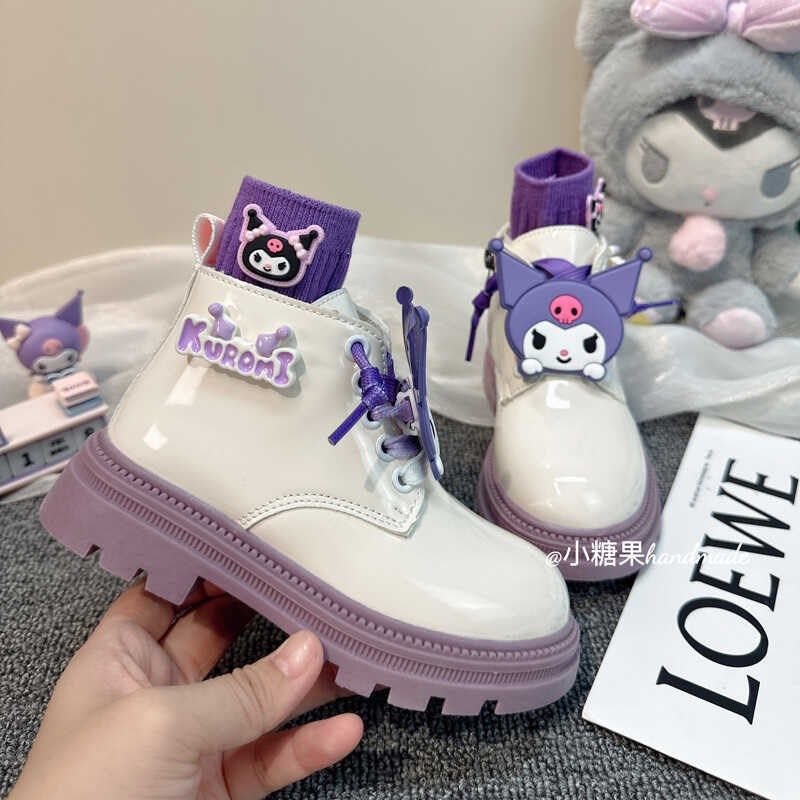 女童马丁靴女款2024冬季新款秋冬款加绒二棉靴子儿童女孩春秋短靴