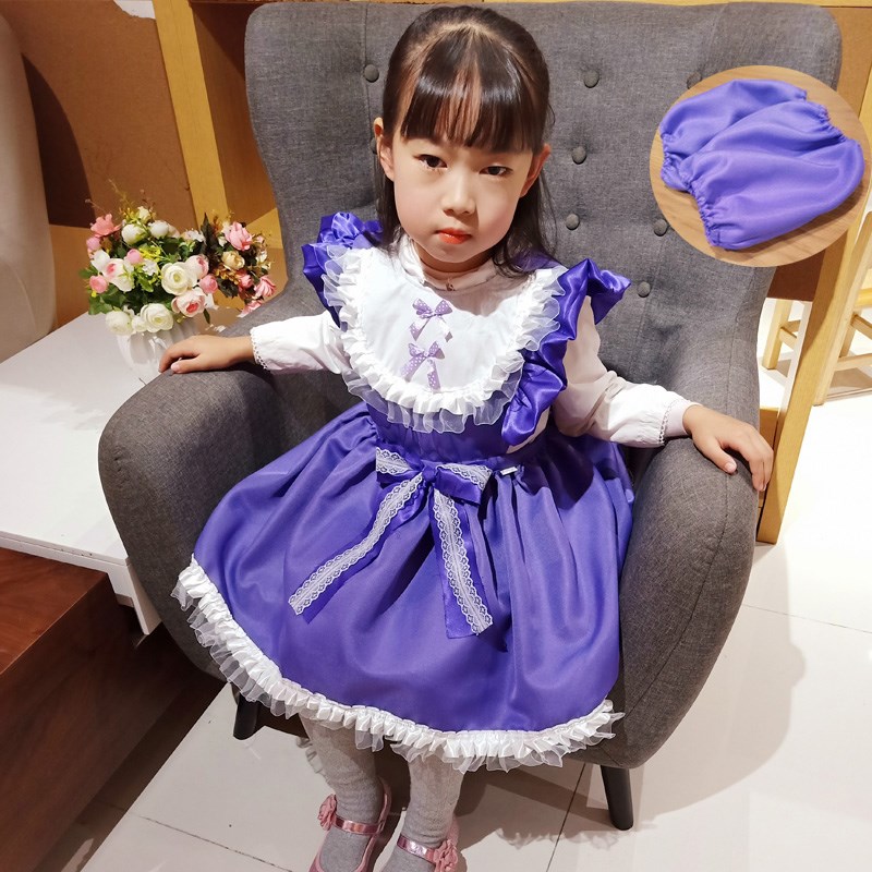 宝宝罩衣幼儿园无袖儿童防水围裙新年小红帽大红公主反穿衣