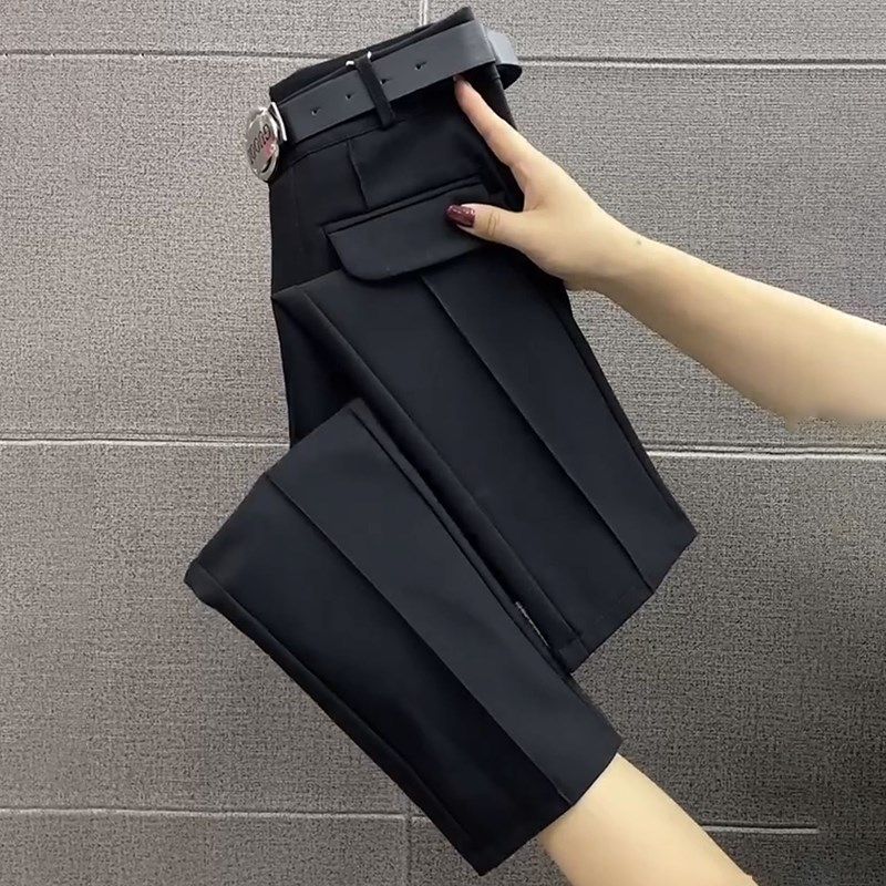梨形身材微胖大码女装九分休闲直筒西装裤子女2024年秋季新款显瘦
