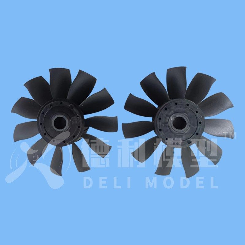蓝岱金属涵道用多叶风扇叶 11叶70mm 70mm正桨+反桨 不含风筒轴芯