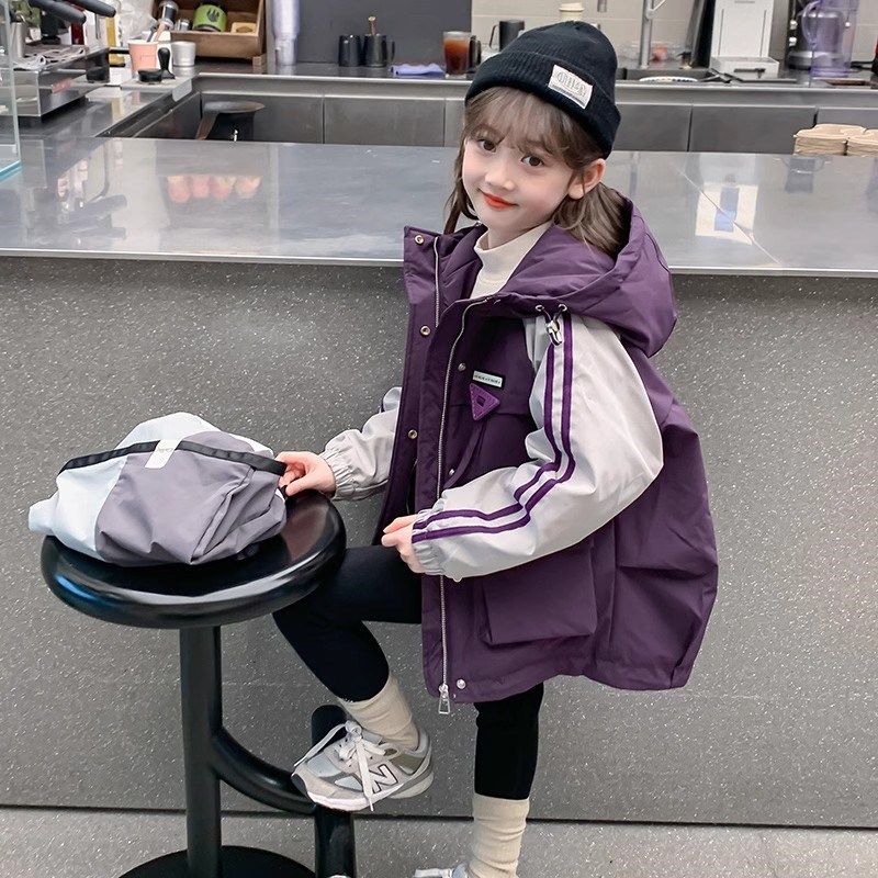 女童冲锋衣外套秋冬款2024新款洋气儿童冬装夹棉加厚冬季连帽上衣,童装/婴儿装/亲子装,儿童冲锋衣,淘宝优惠券,粉丝福利购,淘宝优惠卷