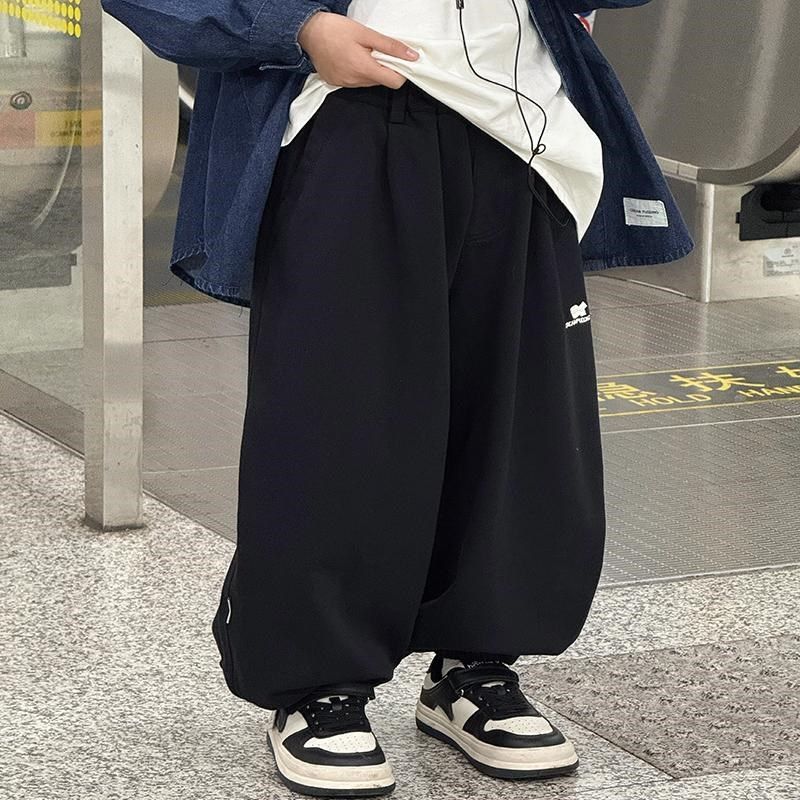 男童运动裤儿童裤子春秋款男宝宝卫裤2025新款黑色春装男孩潮春款