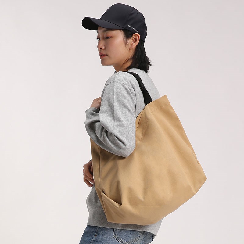 帆布包慵懒风大容量女包2021新款潮单肩休闲简约百搭夏手提帆布袋
