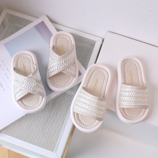 2023夏季新款韩版儿童凉拖鞋防滑软底透气女童公主鞋纯色学生拖鞋