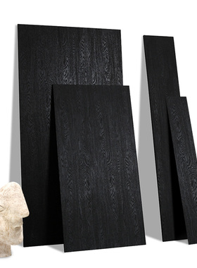 超黑色全通体哑光卧室乌木色木纹瓷砖连锁店客厅民宿仿木地板地砖