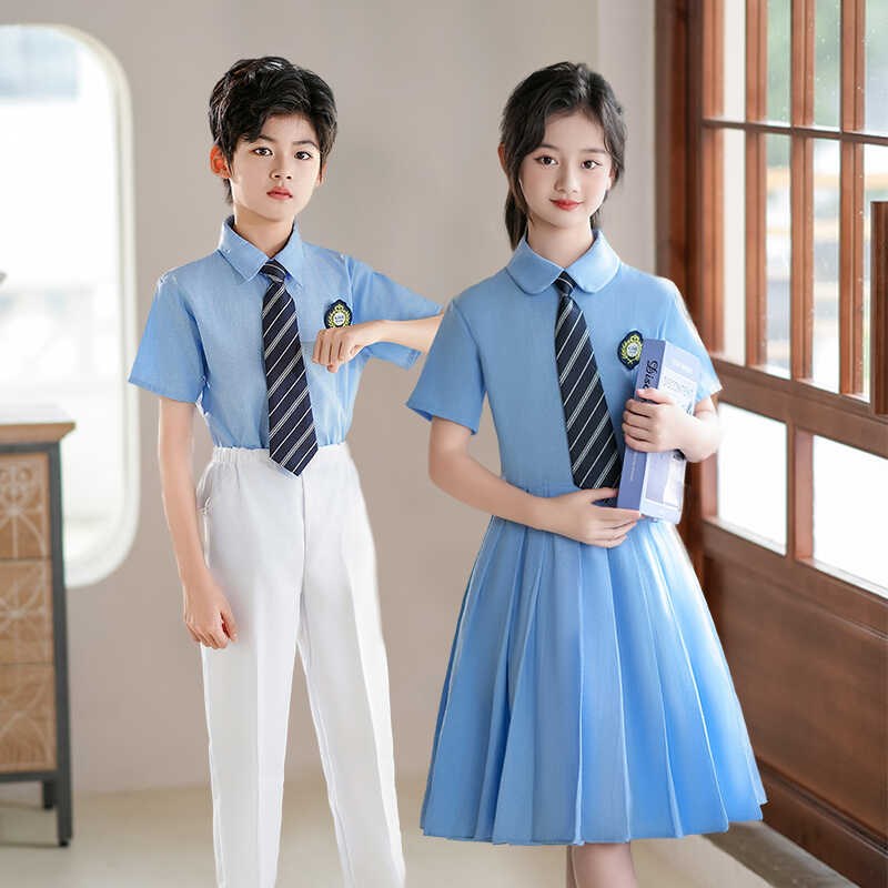 国庆儿童团体合唱演出服中学生小学生合唱团表演服装爱国朗诵礼服