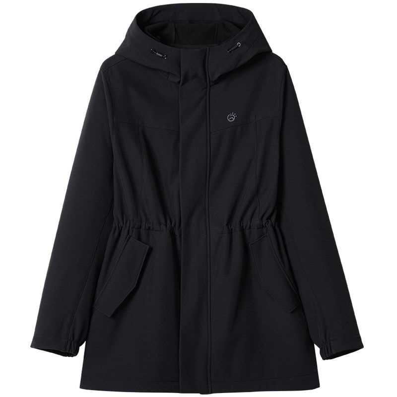 秋冬中长款软壳冲锋衣女户外防风防风加绒保暖可收腰夹克风衣外套,户外/登山/野营/旅行用品,软壳衣,淘宝优惠券,粉丝福利购,淘宝优惠卷