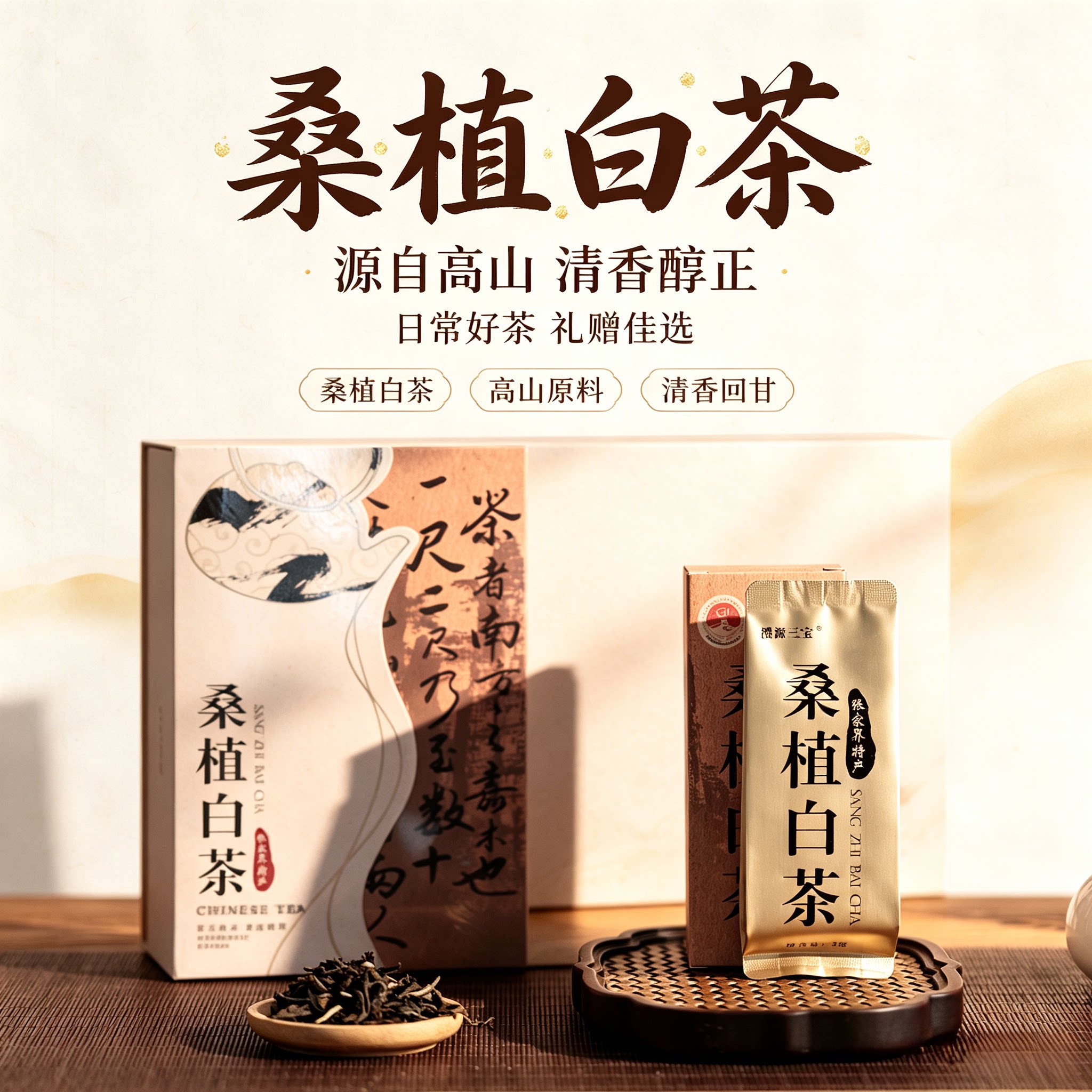 【伴手礼】桑植白茶24g散茶湖南张家界特产老白茶醇厚回甘老茶味