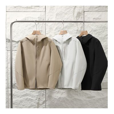 休闲软壳防风连帽夹克外套