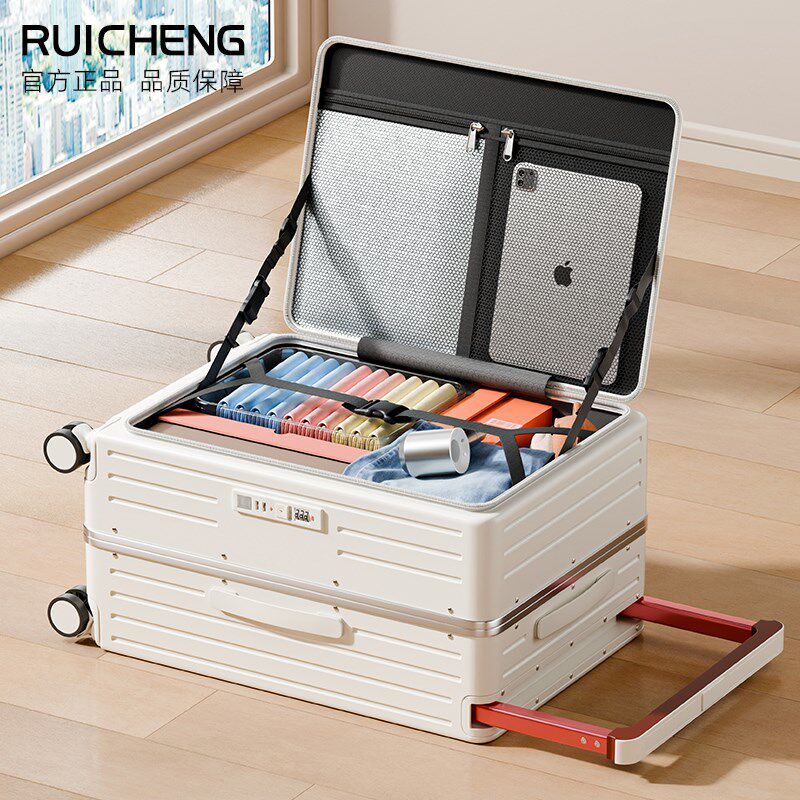 侧开行李箱女2025新款宽拉杆大容量深G仓铝框旅行箱20寸24登机箱