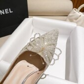 婚鞋 加肥加 女大码 胖脚宽肥新娘鞋 平时可穿水晶香槟色订L婚高跟鞋