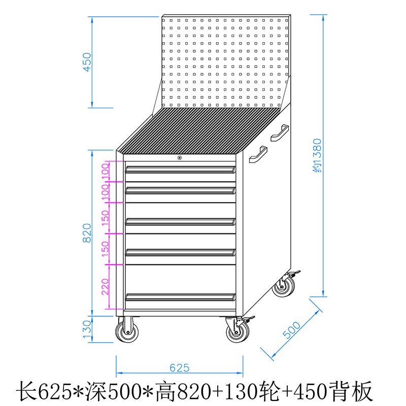 车间工具柜汽修维修多层抽屉式重型多功能移N动推车五金零件工具