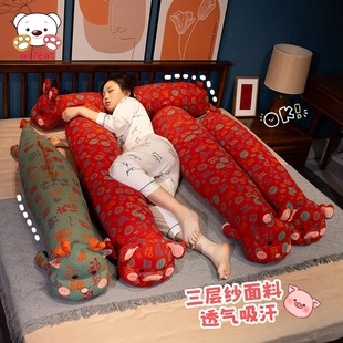 三层纱毛绒玩具猪猪玩p偶大号女生睡觉抱枕床上超软抱睡公仔布娃