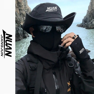 登山钓鱼遮阳帽渔夫帽春秋 防晒帽大帽檐防紫外线男士 帽子男款 夏季