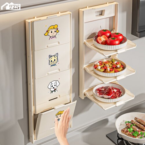 可折叠家用壁挂备菜收纳架