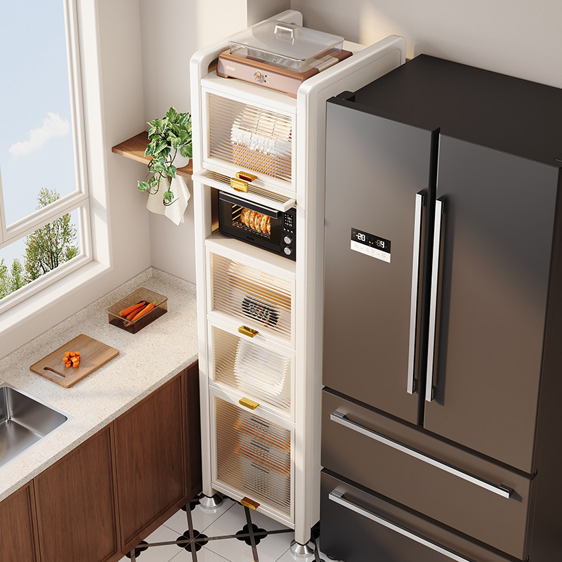 厨房置物架冰箱极窄边夹缝落地收纳柜子多功能储物柜窄缝隙锅橱柜,收纳整理,缝隙柜,淘宝优惠券,粉丝福利购,淘宝优惠卷