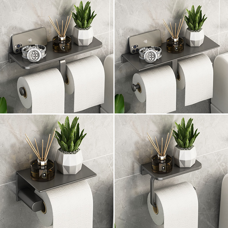 酒店枪灰厕纸架加厚太空铝卫生间卷纸架浴室厕所纸巾手纸架免打孔,家装主材,卷纸器/纸巾架,淘宝优惠券,粉丝福利购,淘宝优惠卷