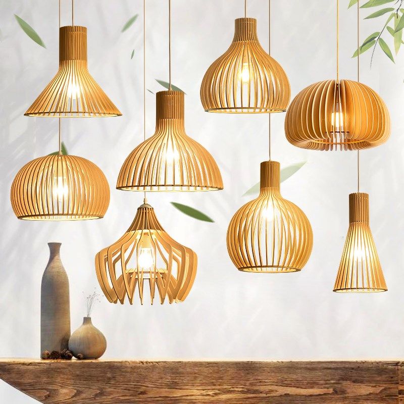 现代简约餐厅吊灯日式侘寂风民宿卧室床头创意鸟笼木艺南瓜吊灯,家装灯饰光源,酒店/宴会厅/餐饮吊灯,淘宝优惠券,粉丝福利购,淘宝优惠卷