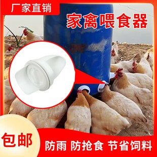 家禽自动喂食器鸡鸭鹅吃食神器防鸟防撒料养鸡食槽喂鸡自动下料器