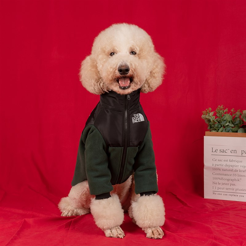 潮牌大型犬外套狗狗衣服秋冬摇粒绒拉布拉多金毛萨摩巨贵大狗衣服