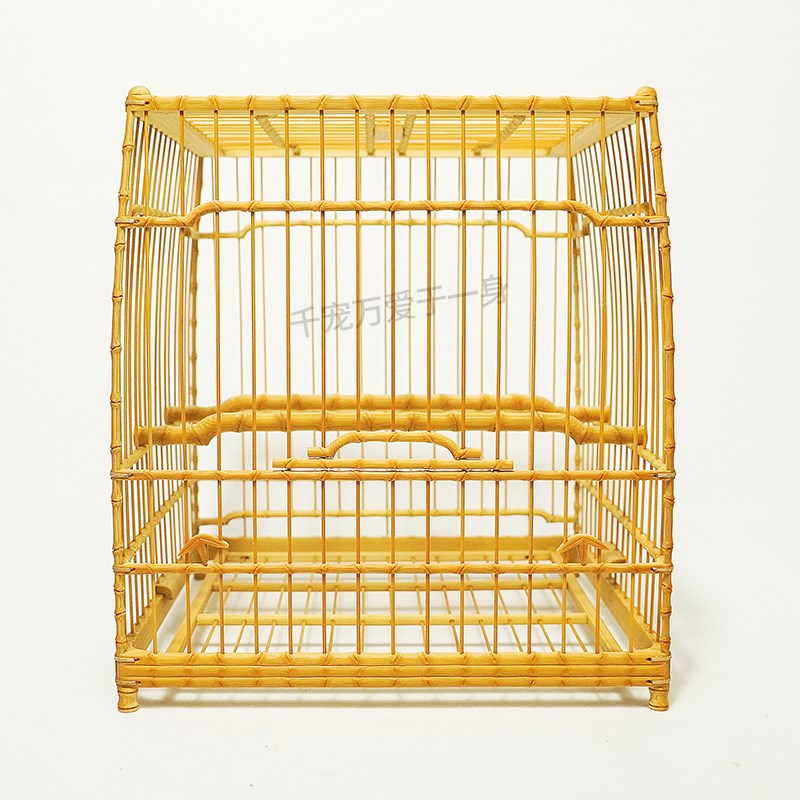 绣眼鸟笼全手工竹节雕刻绣眼鸟笼一板一亮鸟笼